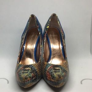 BCBGeneration  Multicolor Vegan Snakeskin Pumps
